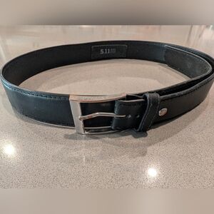 5.11 Tactical Black Belt with Silver Buckle